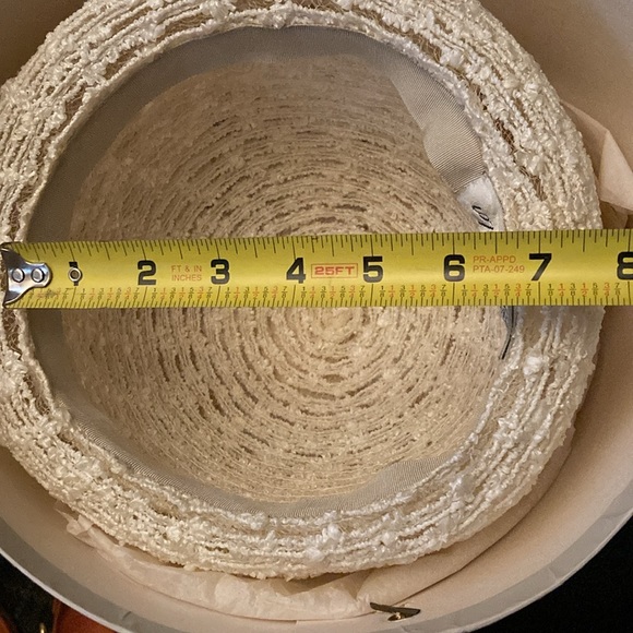 Vintage 1967 Lord & Taylor Off-White/Cream Bowler Hat - Picture 7 of 9
